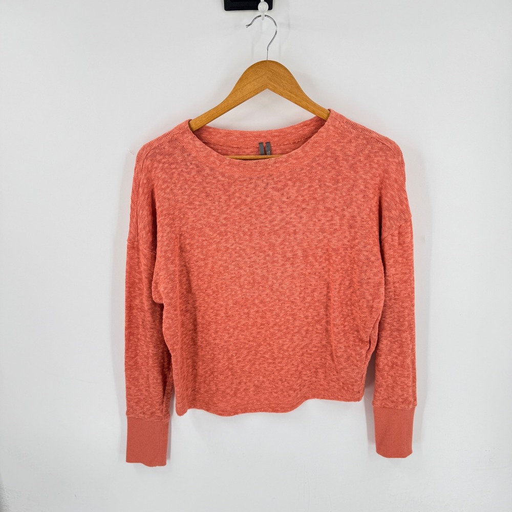 By Anthropologie Coral Lightweight Sweater Cotton Linen Size XS Dolman Knit